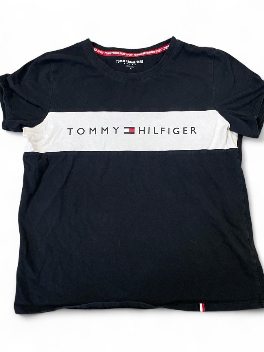 Tommy Hilfiger Black and White Logo Tee